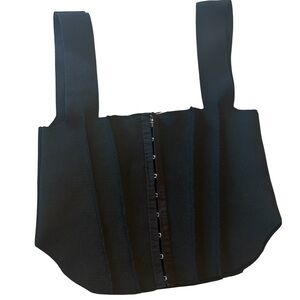 Zara Black Corset Crop Top with Thick Straps – Size Small